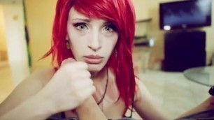 mature with red hair does blowjob