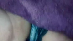 mature fucks herself in shorts blue dildos