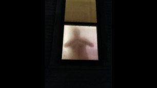 BBW gives the neighborhood a show by masturbating in the shower, PART 1