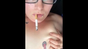 Beautiful Smoker Shows her Perfect Tits and Dangles Cigarette