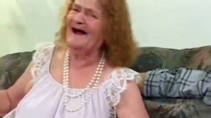 Toothless Granny Sucks Cock And Gets Fucked