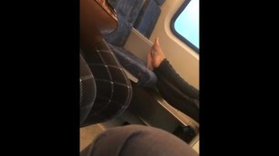 candid train feet 2