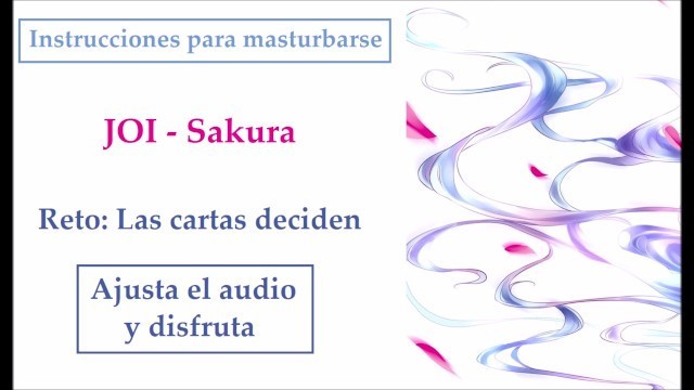 JOI Español Hentai, Sakura, Instrucciones Para Masturbarse. Reto: Cartas.