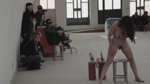 The Perfect Human - Performance Art by Rosario Gallardo Naked in Public