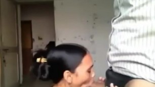 Old Housemaid sucking boss dick when no ones around