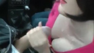 French cheating MILF blowjob in my car