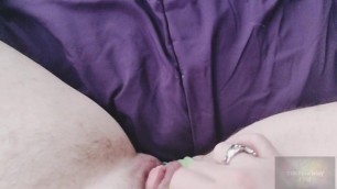 POV Cunt Boi Moaning and Fingering under Panties and Cums on Thick Toy