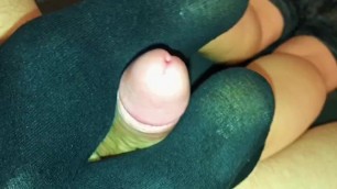 Amateur Footjob #71 Extremely Hot Sockjob in Black Ankle Sock