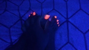 Kim Soles Neon Toes Foot Tease