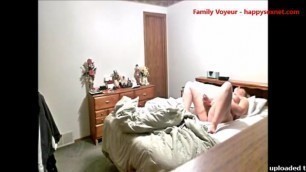 My mom masturbating on bed and having orgasm caught by hidden cam