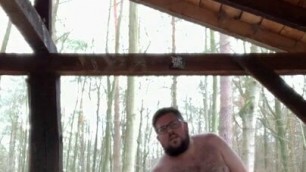 Alone and Horny Gay Bear in the Wood