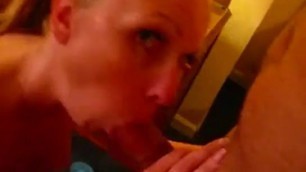 Sexy MILF takes cock down her throat and swallows cum