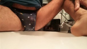 Pissing through my pretty Soma polka dot bikini panties