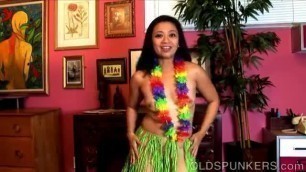 Horny hawaiian MILF thinks of you as she fucks her juicy pussy