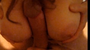 Big Natural Tits & Huge Cock Blowjob and Titfuck