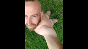 Naked in the Yard Nudist - GOOG ASS