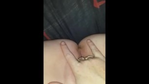 Husbands wife rubbing herself off for me