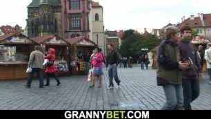 Mature tourist is picked up and fucked