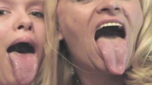 long tongue kissing - mature x younger